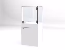 Glasvitrin BAS Förvaring - 1 plan  -Glastopp, utan belysning