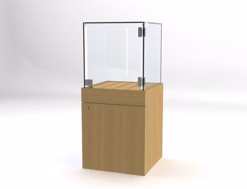 Glasvitrin BAS Förvaring - 1 plan  -Glastopp, utan belysning