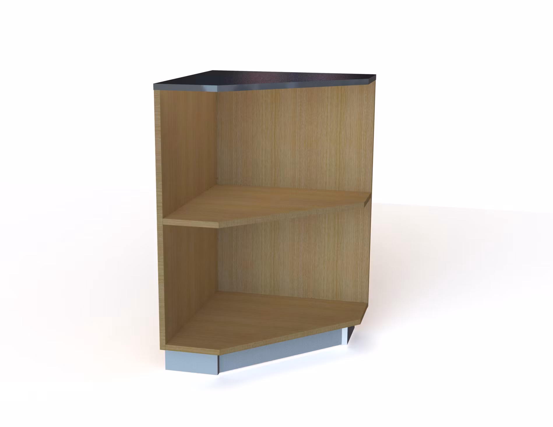 Kassadisk Skrivbord Hörn 90gr - vinklad, öppen front