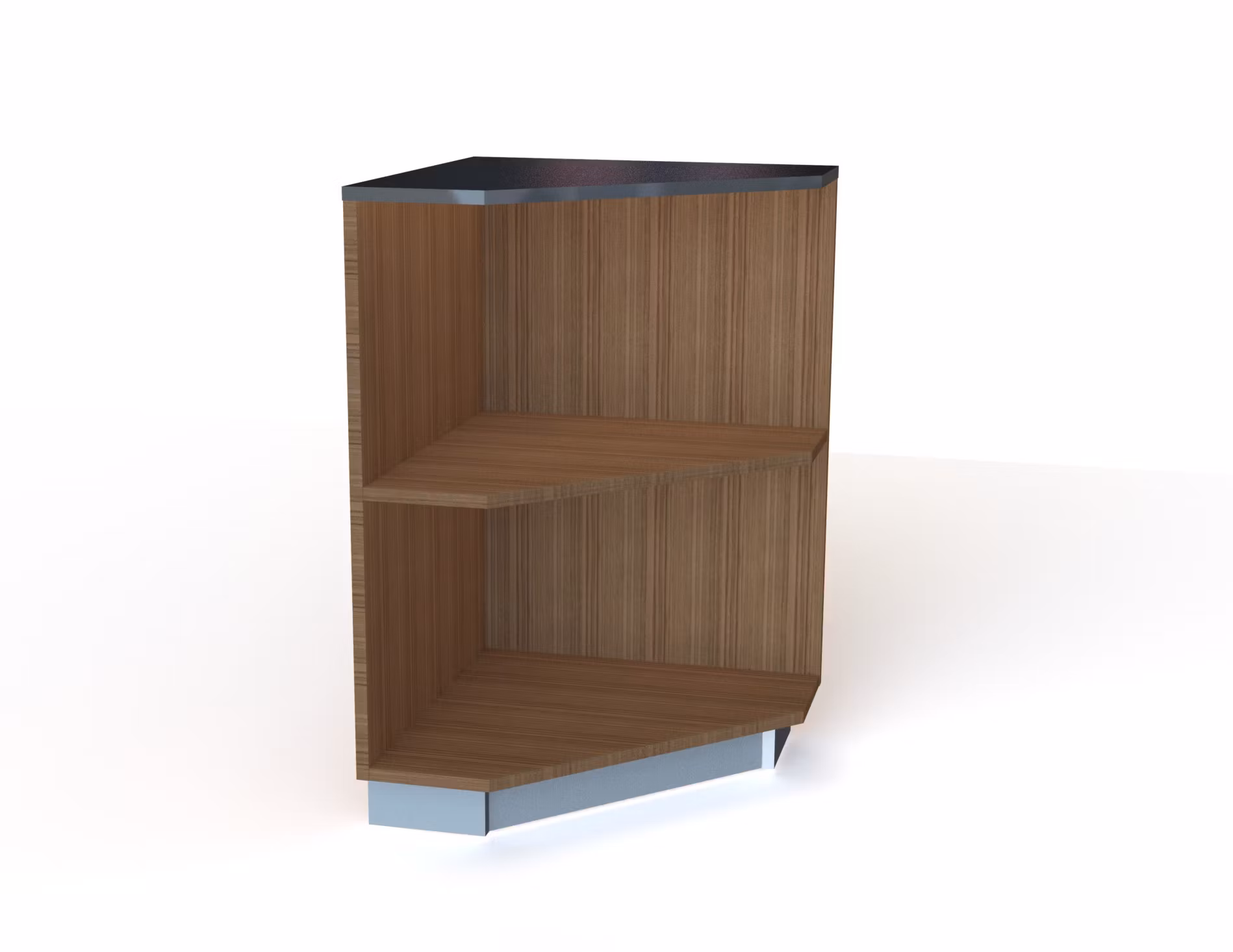 Kassadisk Skrivbord Hörn 90gr - vinklad, öppen front