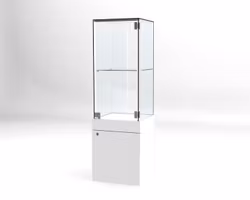 Glasvitrin BAS Förvaring 40*40*132 cm Glastopp.