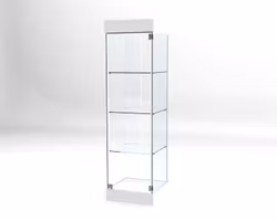 Glasvitrin BAS 50*50*172 cm med 12 cm topp
