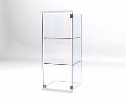 Glasvitrin Billy 50*50*122 cm med 3 cm topp