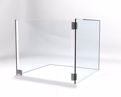 Glasvitrin Billy 60*60*52 cm Glastopp.