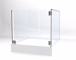 Glasvitrin BAS 60*60*62 cm Glastopp.