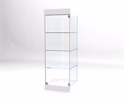 Glasvitrin BAS 60*60*172 cm med 12 cm topp.