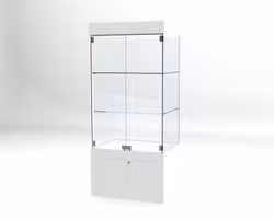 Glasvitrin BAS Förvaring 60*80*172 cm med 12 cm topp.