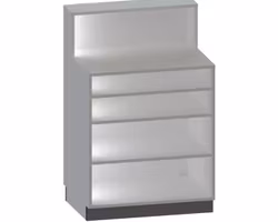 Kassadisk Standard förhöjd 60*80*123 cm  3 hyllplan