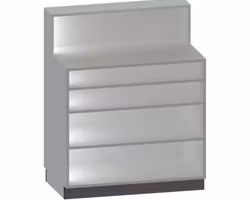 Kassadisk Standard förhöjd 60*100*123 cm  3 hyllplan