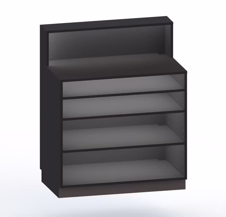 Kassadisk Standard förhöjd 60*100*123 cm  3 hyllplan