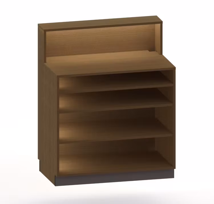 Kassadisk Standard förhöjd 60*100*123 cm  3 hyllplan