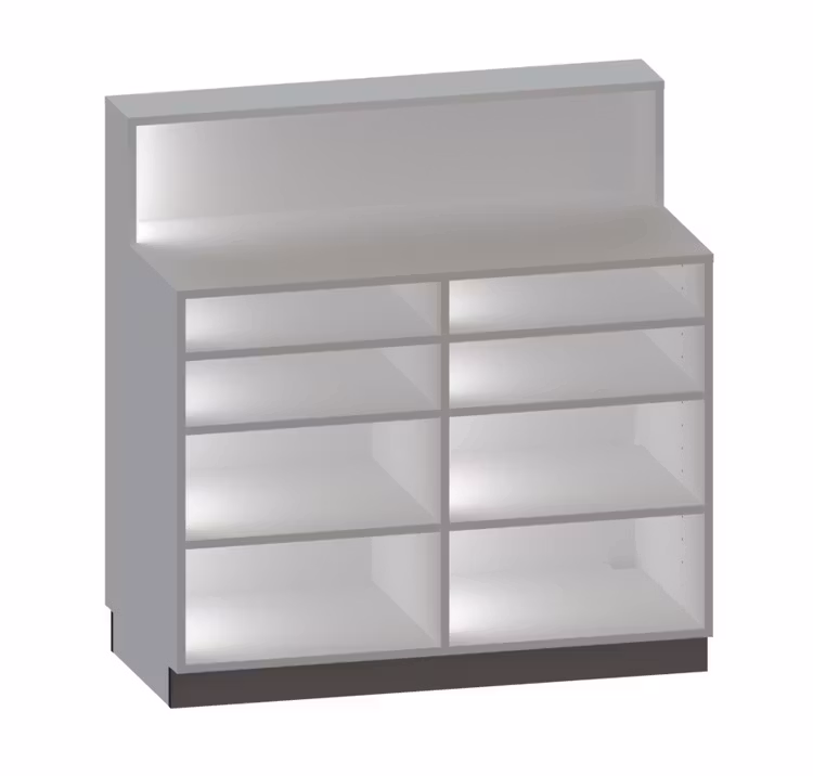 Kassadisk Standard förhöjd 60*120*123 cm  6 hyllplan