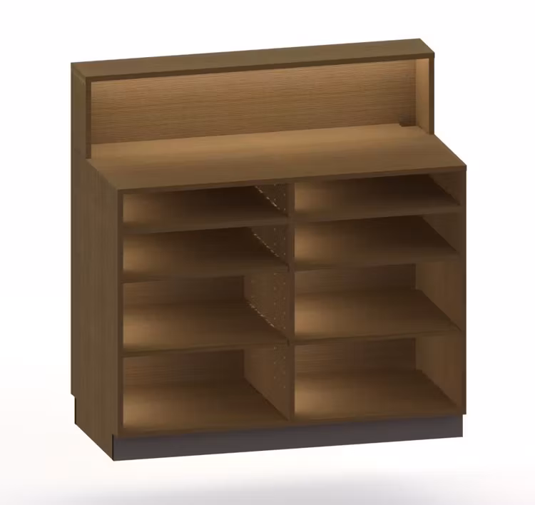Kassadisk Standard förhöjd 60*120*123 cm  6 hyllplan