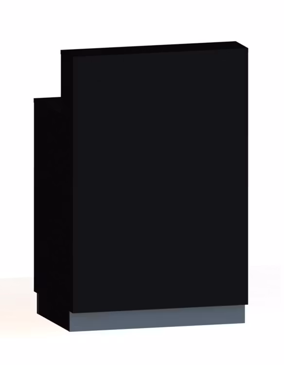 Kassadisk Standard förhöjd 60*80*123 cm  3 hyllplan