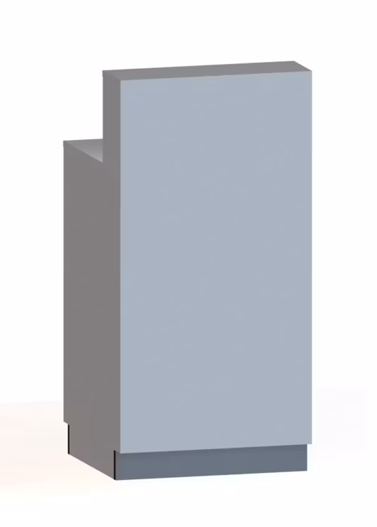 Kassadisk Standard förhöjd 60*60*123 cm  3 hyllplan