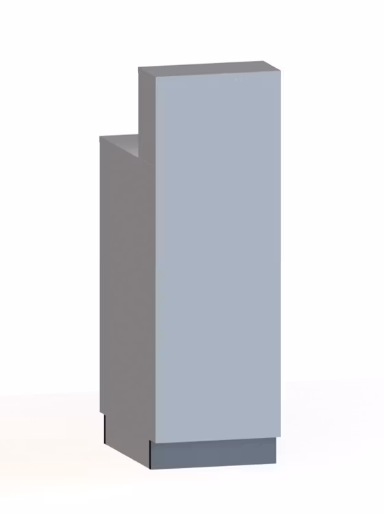 Kassadisk Standard förhöjd 60*40*123 cm, 3 hyllplan