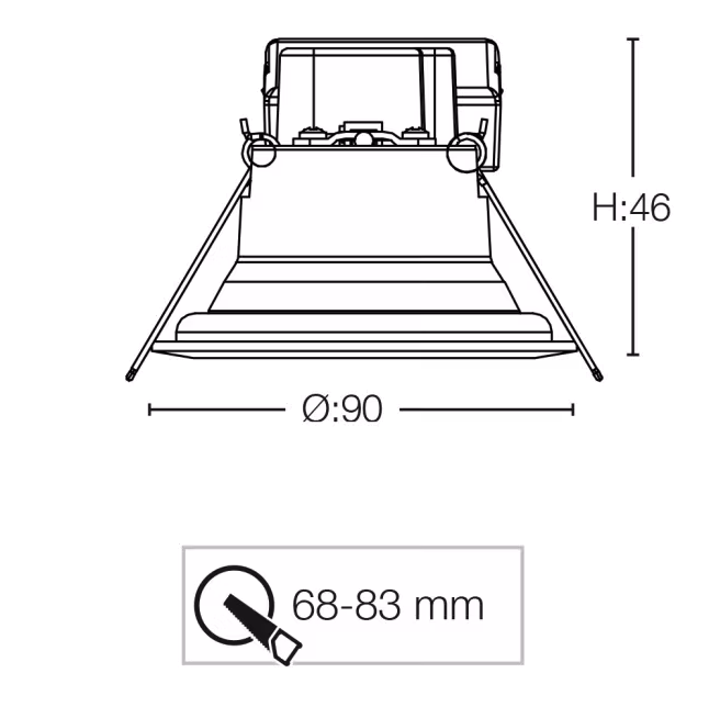 ONE 360 RIKTBAR LEDSPOT 600LM Ø:90MM