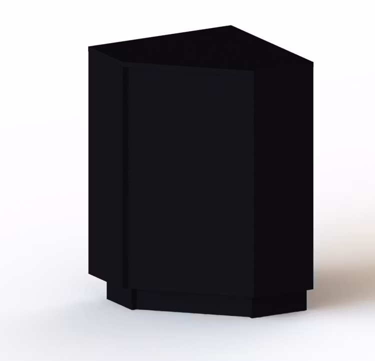 KASSADISK Standard hörn 90gr 60*60*95 CM - Utvändigt täckt