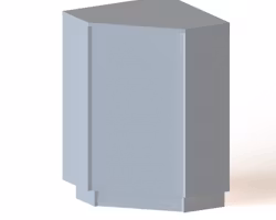 KASSADISK Standard hörn 90gr 60*60*95 CM - Utvändigt täckt