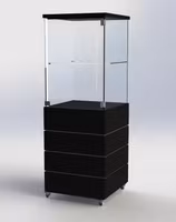 Glasmonter SUCCE 60 - Komplett - svart-vit-svart - 3 cm top