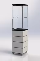 Glasmonter SUCCE 40 - Komplett - svart-vit-svart - 3 cm top
