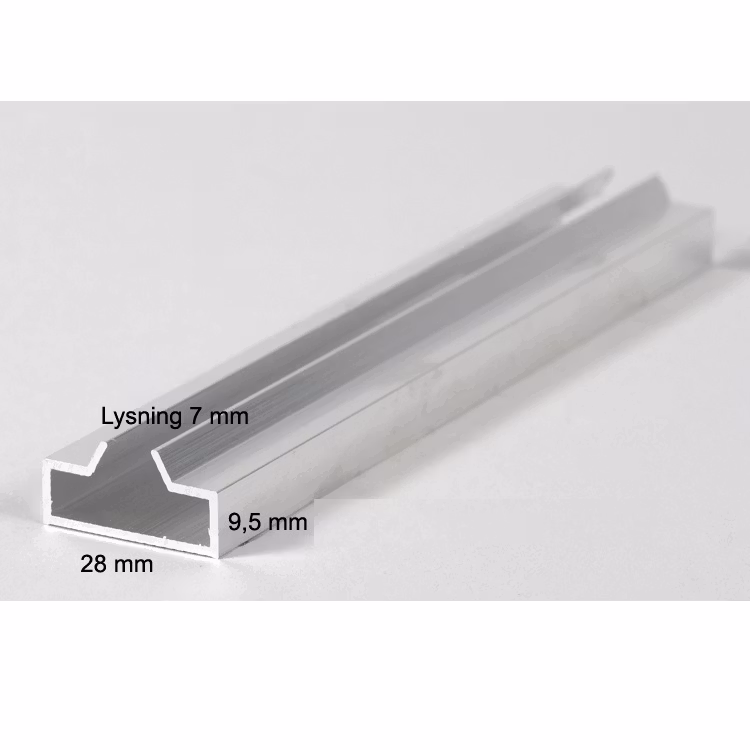 Aluminium list 1200 mm för panel