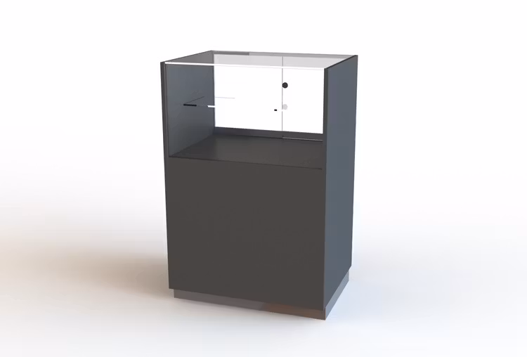 Glasdisk Standard - 45 cm glasfront med glashylla