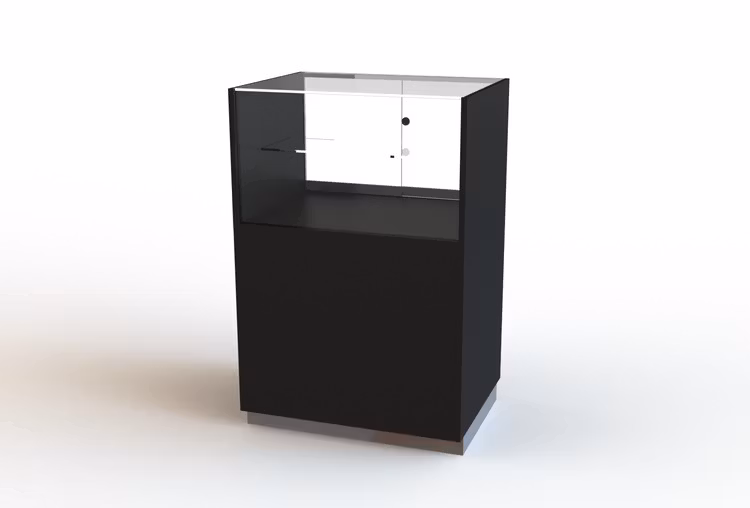 Glasdisk Standard - 45 cm glasfront med glashylla