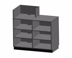 Kassadisk Standard  -  60*120*95 cm 4 hyllor - special förhöjning