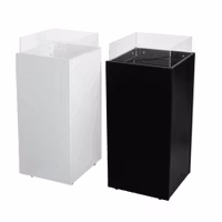 Kub formad störtkorg vit- plexi display 40*40*80 cm