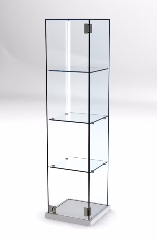 Glasvitrin BILLY 30*30*122 cm med glastopp