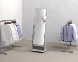 Golv spegel på hjul