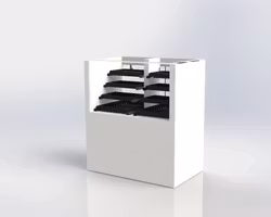 Glasdisk Premium med hyllor för kassetter