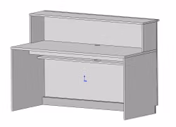 Kassadisk Standard  - Skrivbord 70*160*75/123 cm - förhöjd front