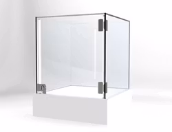 Glasvitrin BAS-1 plan  -Glastopp, med Spot belysning