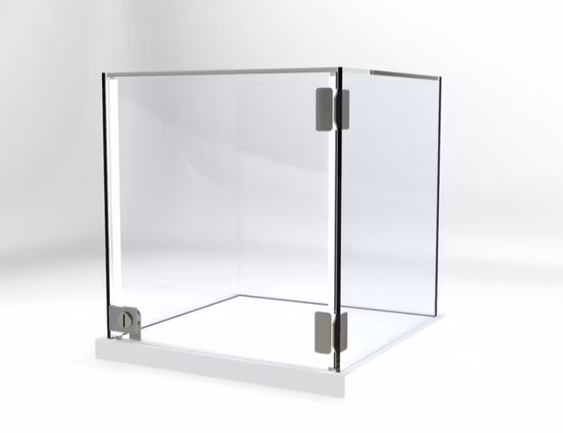 Glasvitrin BILLY-1 plan  -Glastopp, utan belysning