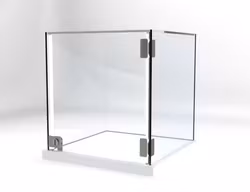 Glasvitrin BILLY-1 plan  -Trätopp 3 cm, 1 spot belysning