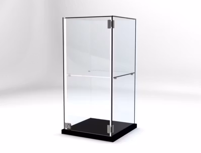 Kopia Glasvitrin BILLY-2 plan  -Trätopp 3 cm, 4 spot belysning