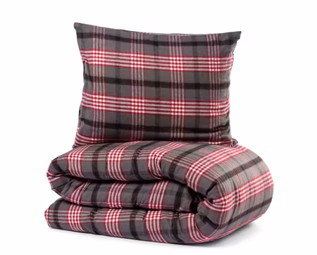 Bäddset Skaveröd Flanell Vinröd 150x210 Lord Nelson