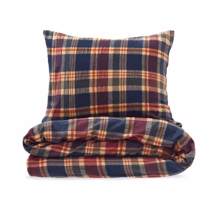 Bäddset Mellbyn Flanell Rutigt Marin 150x210 Lord Nelson