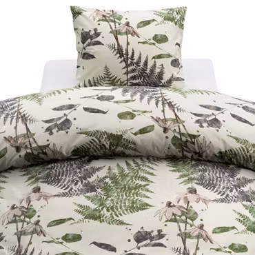 Skogsdunge Grön Bäddset Enkeltäcke 150x210 Borganäs of Sweden