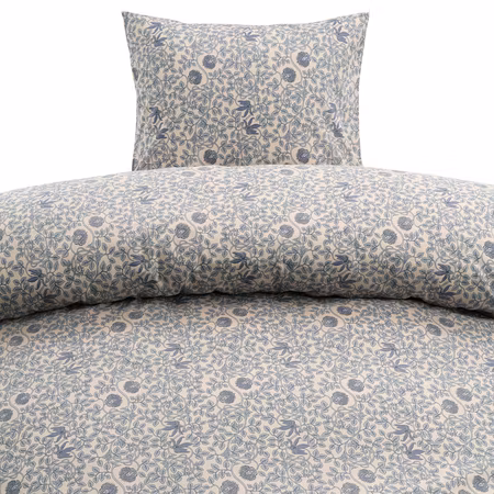 Botanique Blå Bäddset Borganäs of Sweden Enkeltäcke 150x210