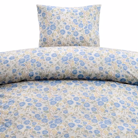 Bella Blå Bäddset Enkeltäcke 150x210 cm Borganäs of Sweden