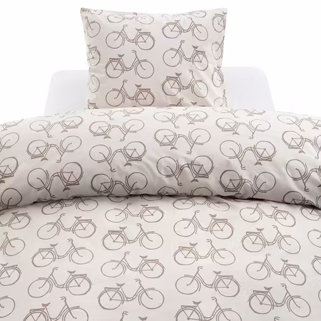 Bäddset Cykel Beige Enkeltäcke 150x210