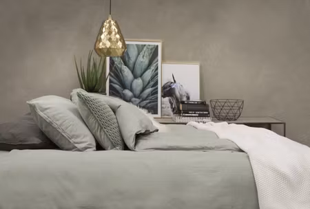 Washed Grön Bäddset Dubbeltäcke 220x210