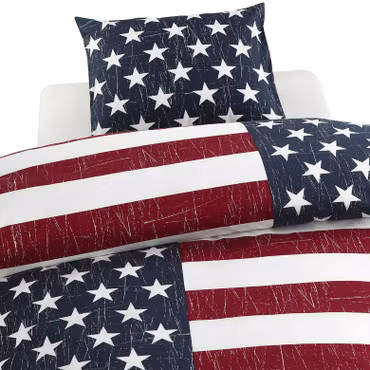 United States Flagga Bäddset Enkeltäcke 150x210