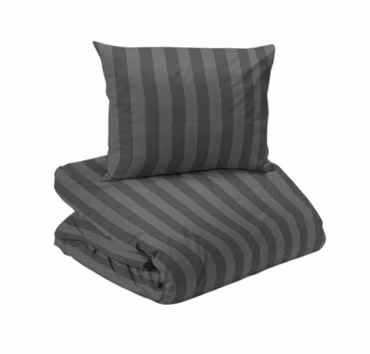 Mirage Bäddset Satin Mörkgrå Enkeltäcke 150x210