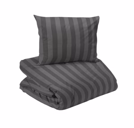 Mirage Bäddset Satin Mörkgrå Enkeltäcke 150x210