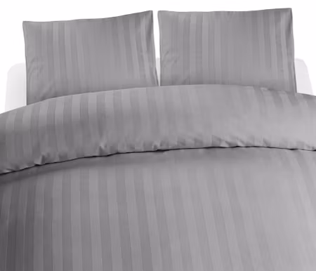 Satin Ljusgrå Bäddset Dubbeltäcke 220x210