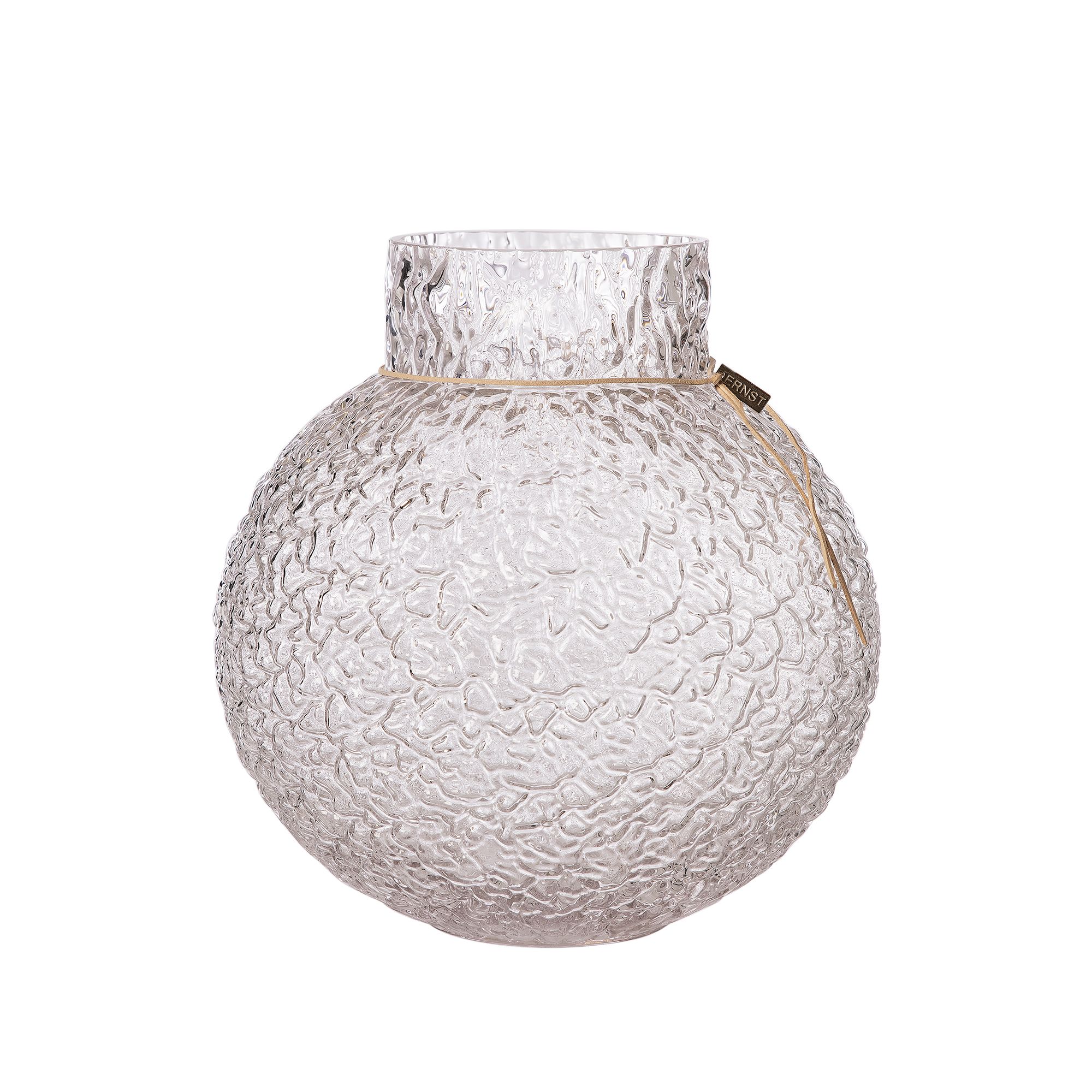 Glasvas struktur 22 cm